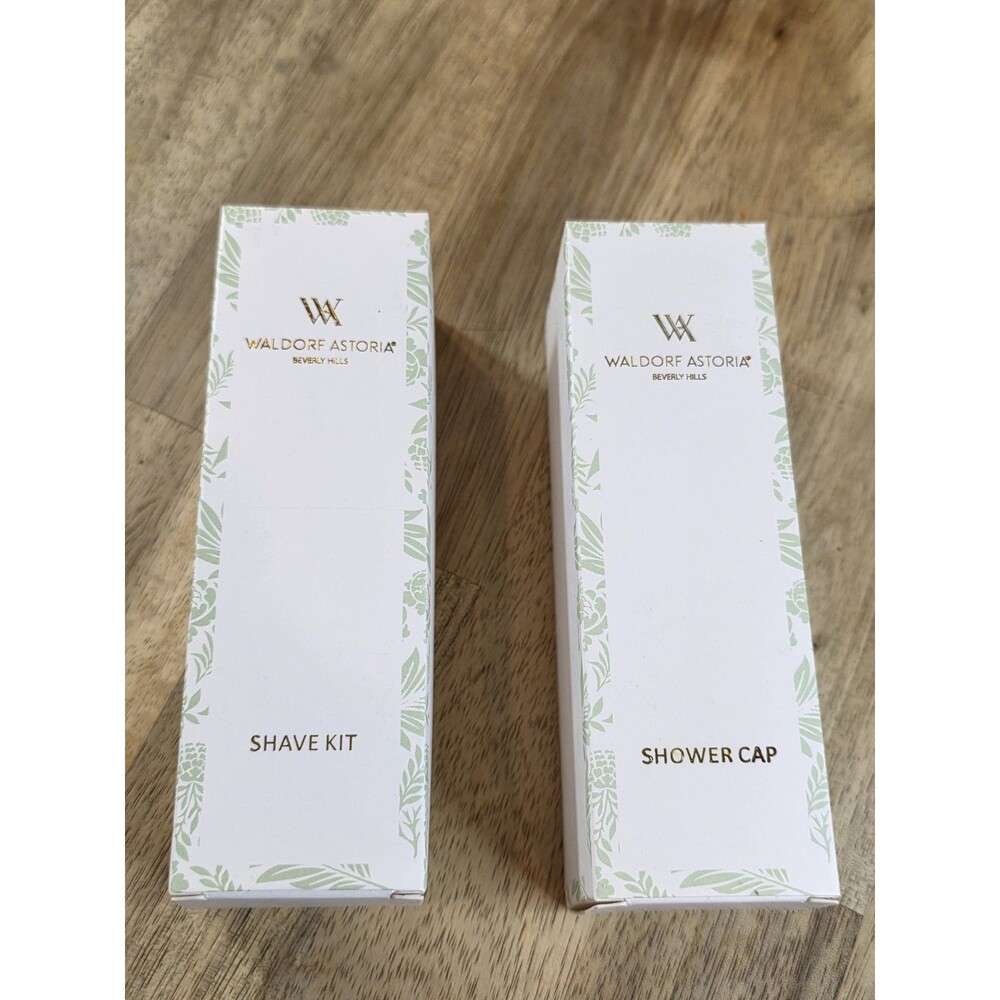 Waldorf Astoria Beverly Hills Luxury Travel Set - Shave Kit & Shower Cap - BNIB